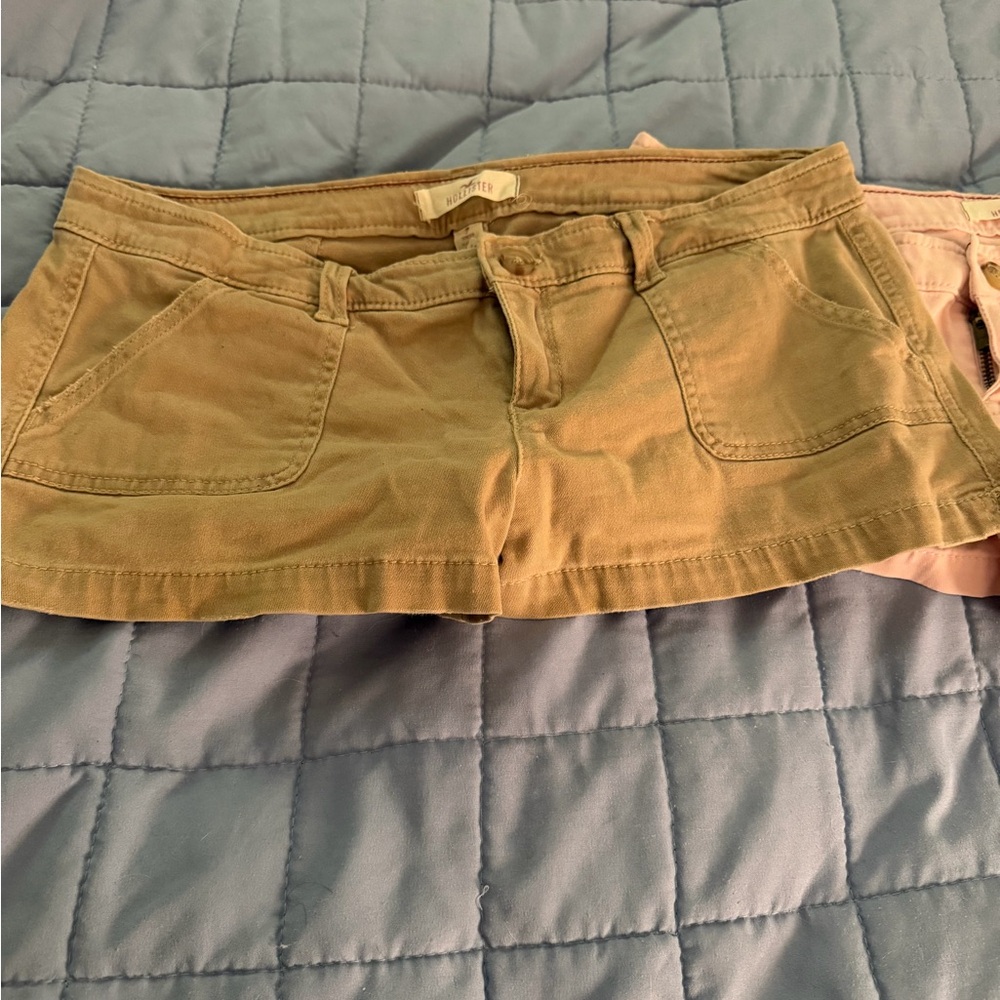 Hollister Y2K khaki and pink shorts bundle women’s size 7